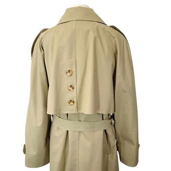 Tomme Trench Coat Womens 16 Beige Tan Blanket Lined Belted Long Quality Vtg 80’s - Picture 5 of 14